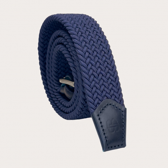 Blue braided belt with nickel-free buckle