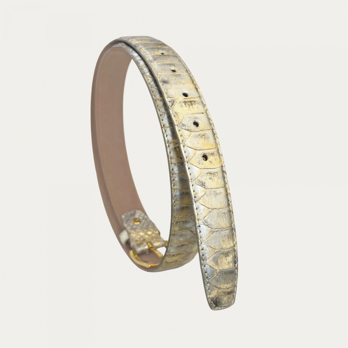 Ceinture en python roche et or