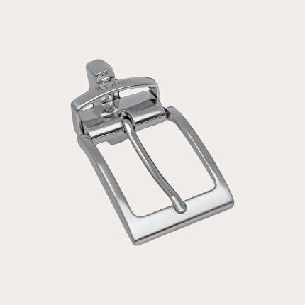 Fibbia girevole 360° per cintura reversibile H35 argento satinato