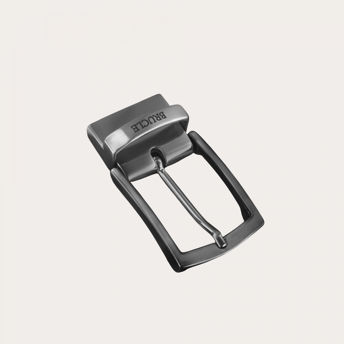 360° rotating buckle for H35 reversible belt in glossy ruthenium
