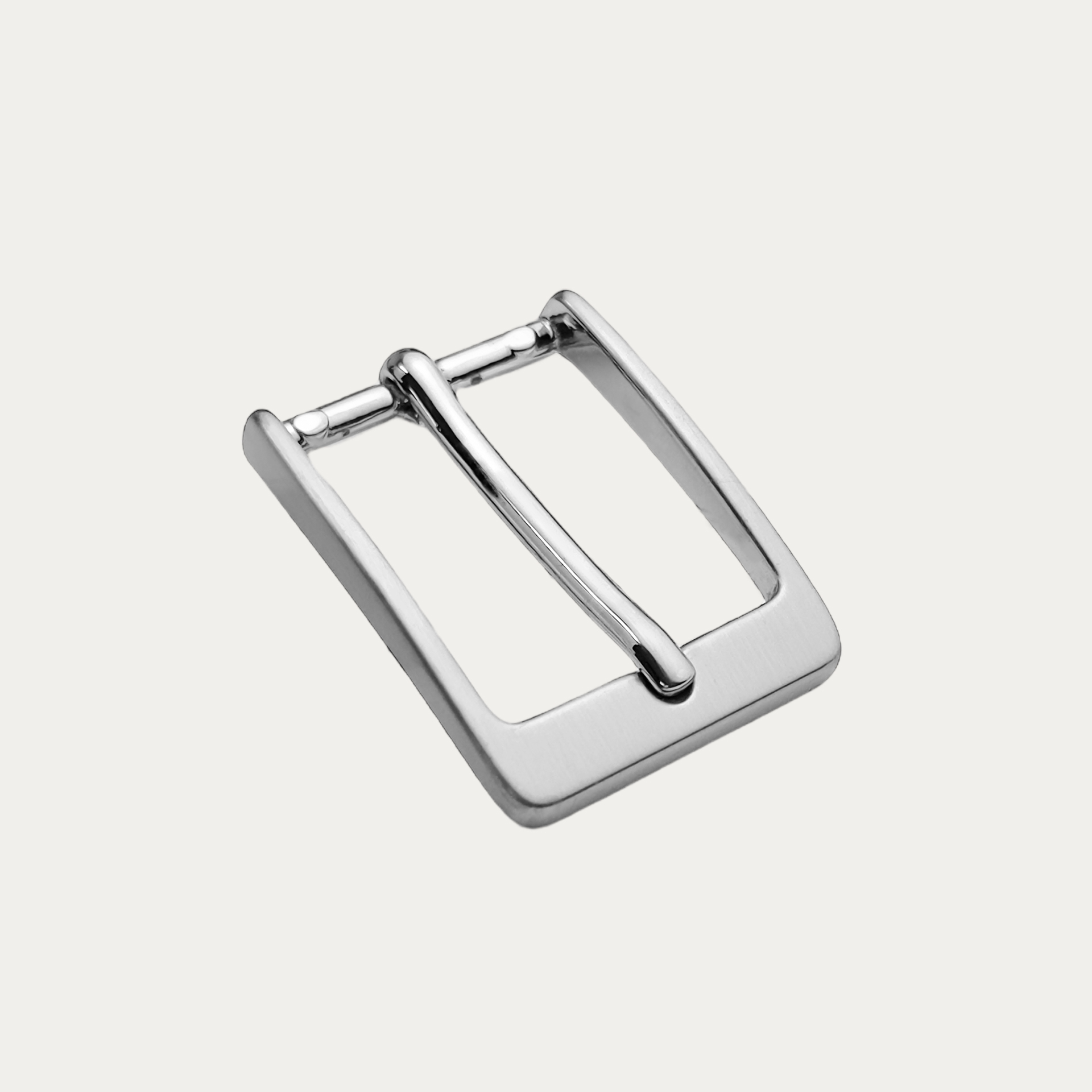 Fibbia in ottone satinato nickel free per cinture da 30 mm