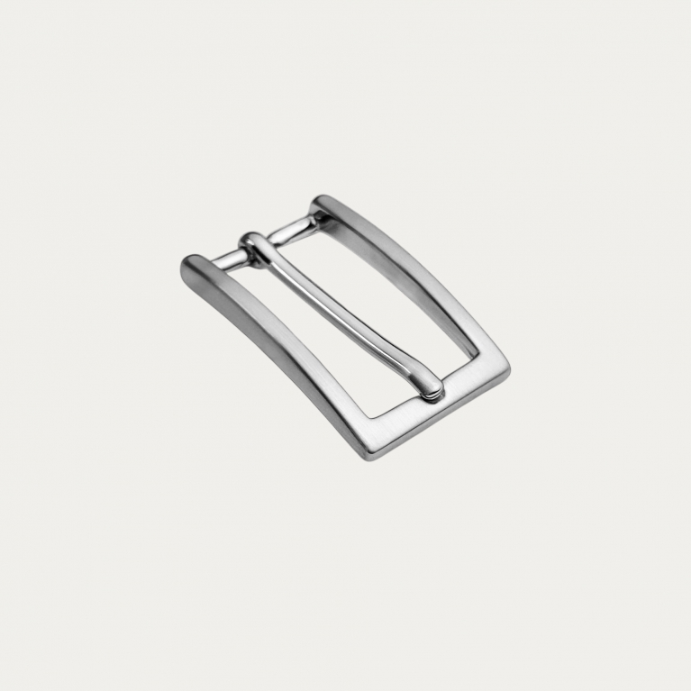 Nickel-free satin brass buckle for 25 mm belts