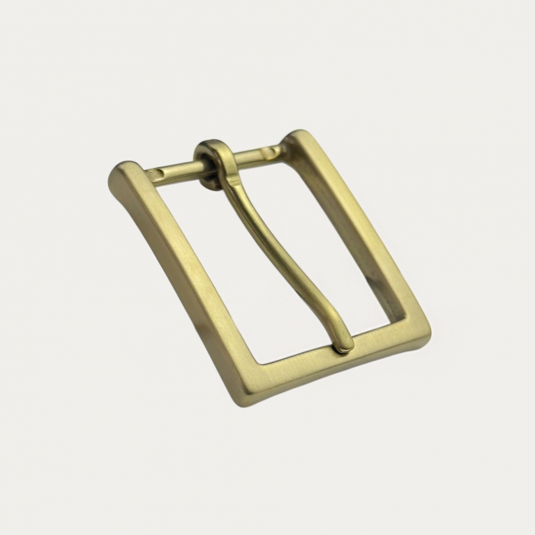 Satin-finish gold buckle, nickel-free, for H30 belts