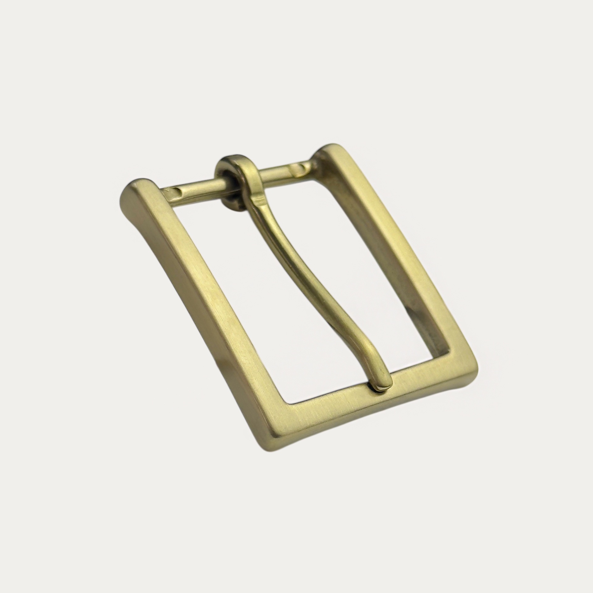 Satin-finish gold buckle, nickel-free, for H30 belts