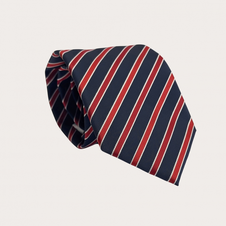 Cravatta uomo regimental blu e rossa