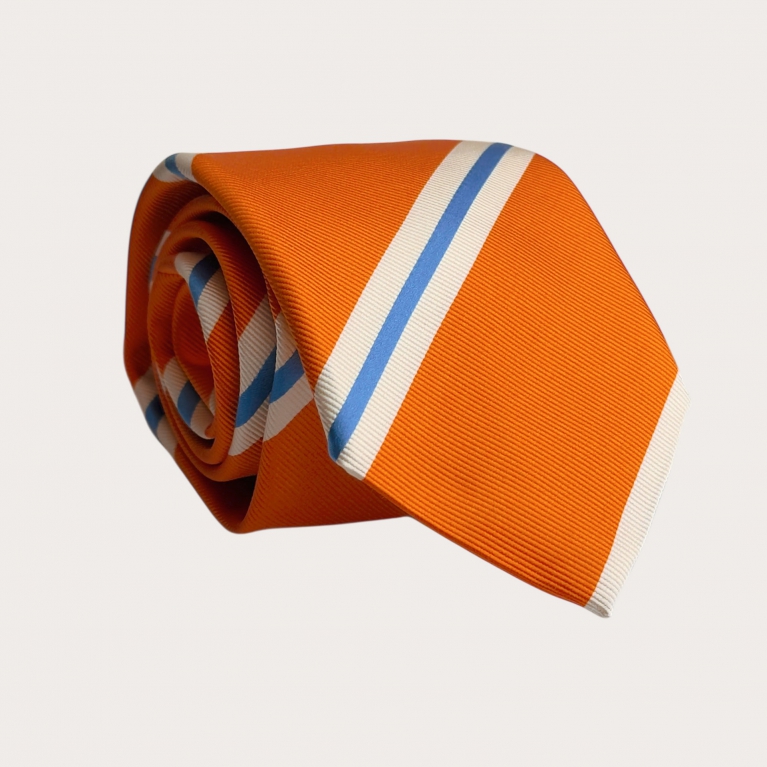 Men’s orange regimental tie