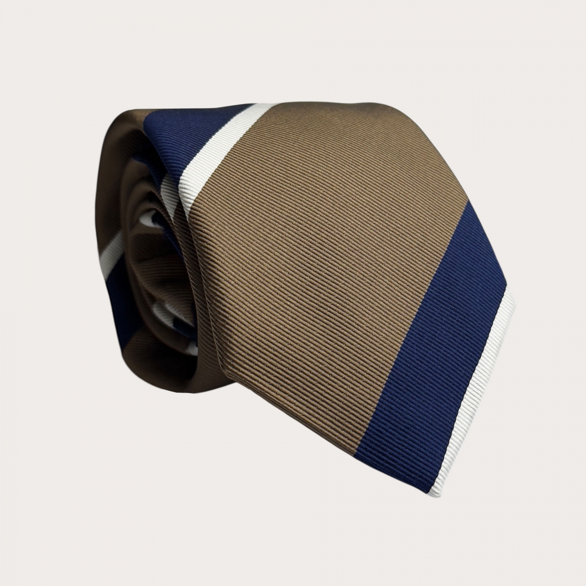 Men’s brown and blue regimental tie