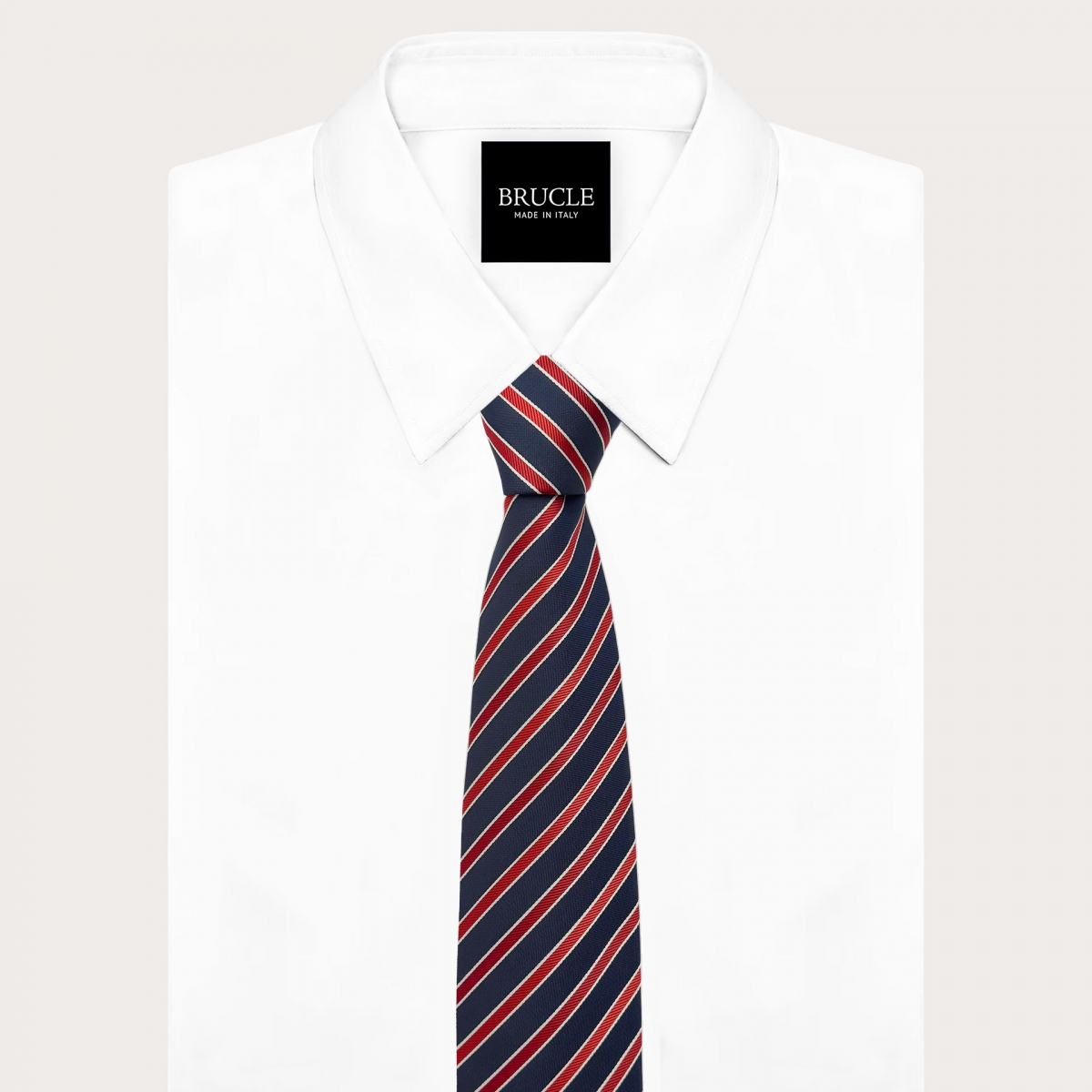 Blue and red regimental men's tie