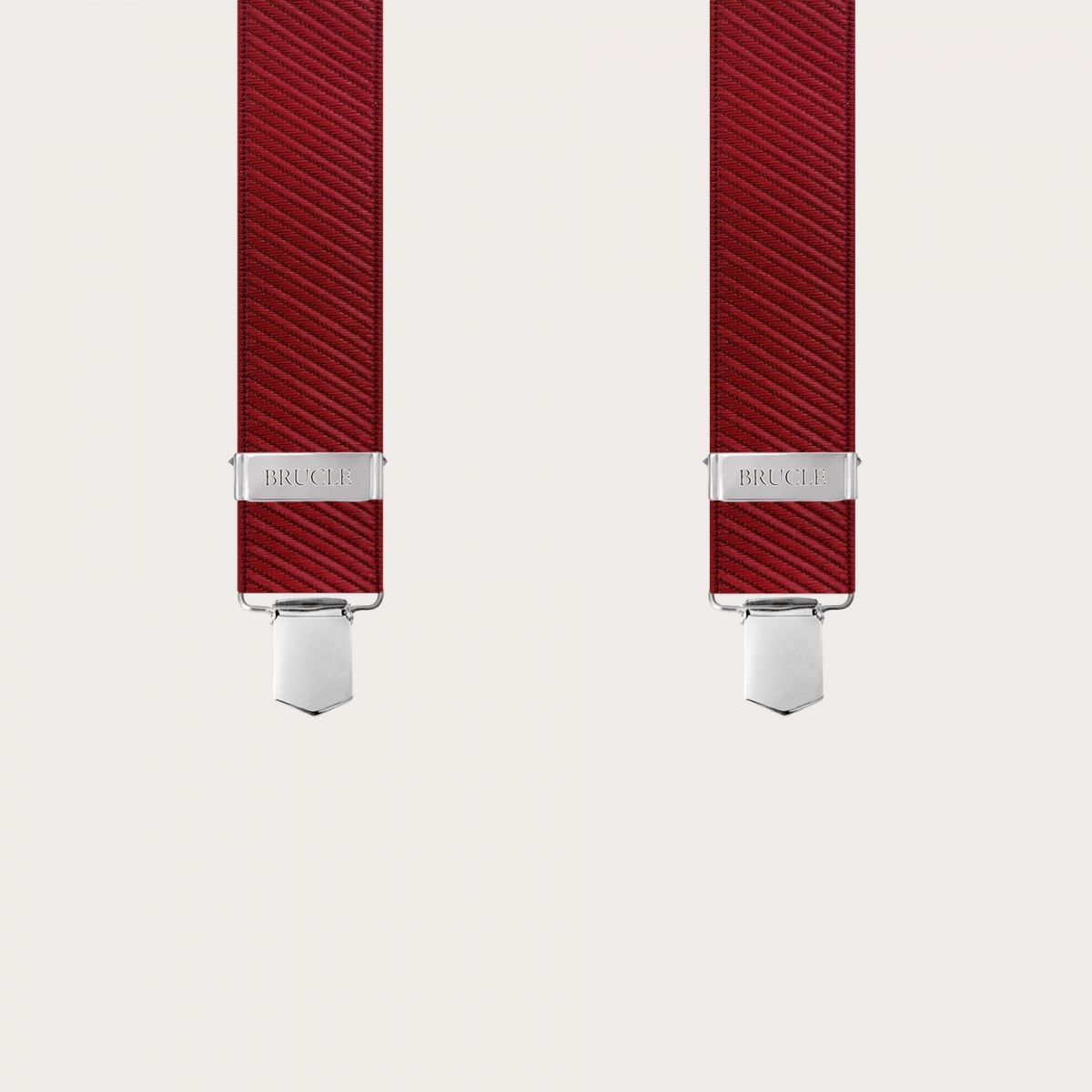 Bordeaux Satin Reps elastische Hosenträger Unisex