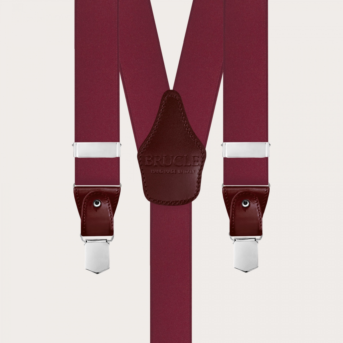 Elegante bordeaux Satin elastische Hosenträger