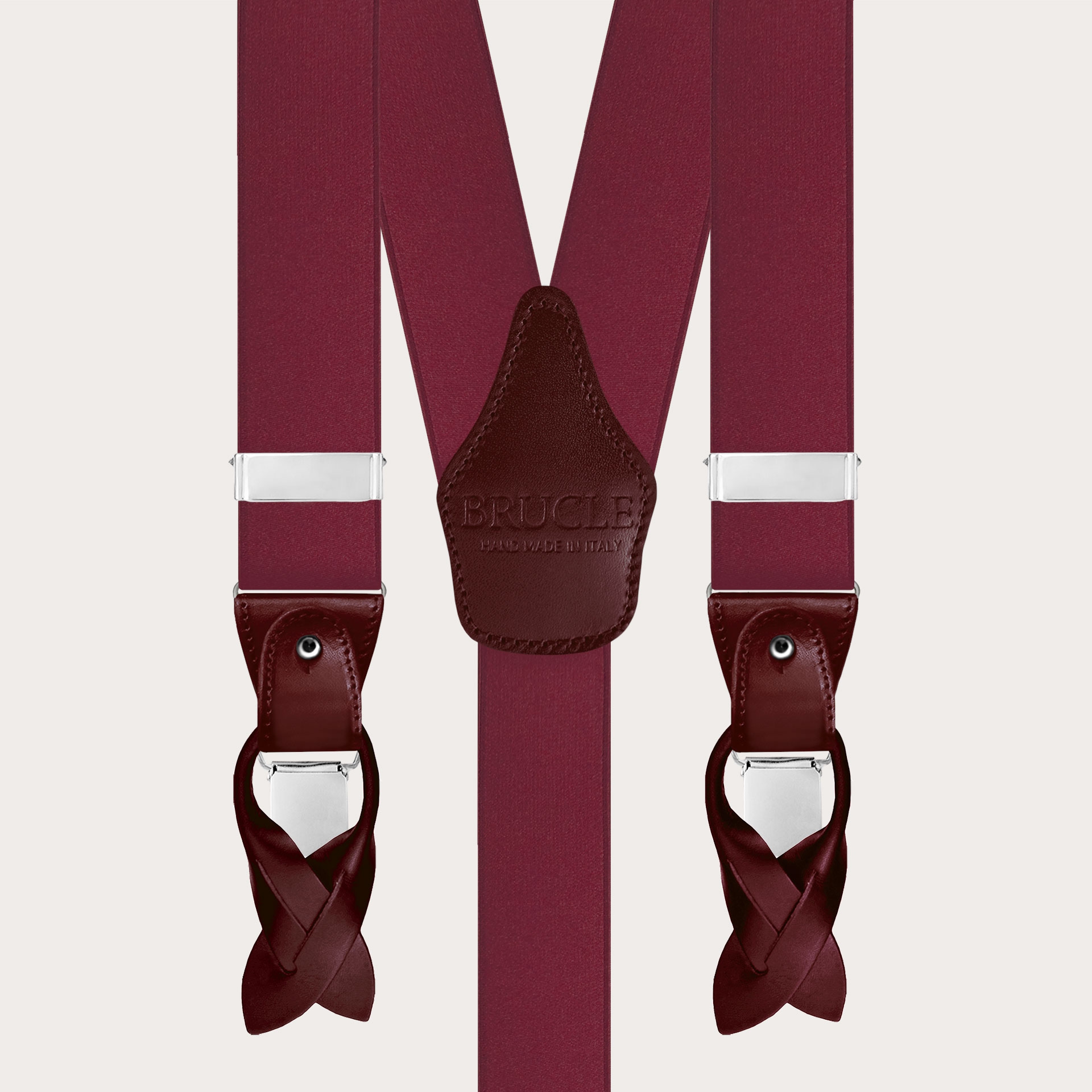 Bretelles élégantes en satin élastique bordeaux