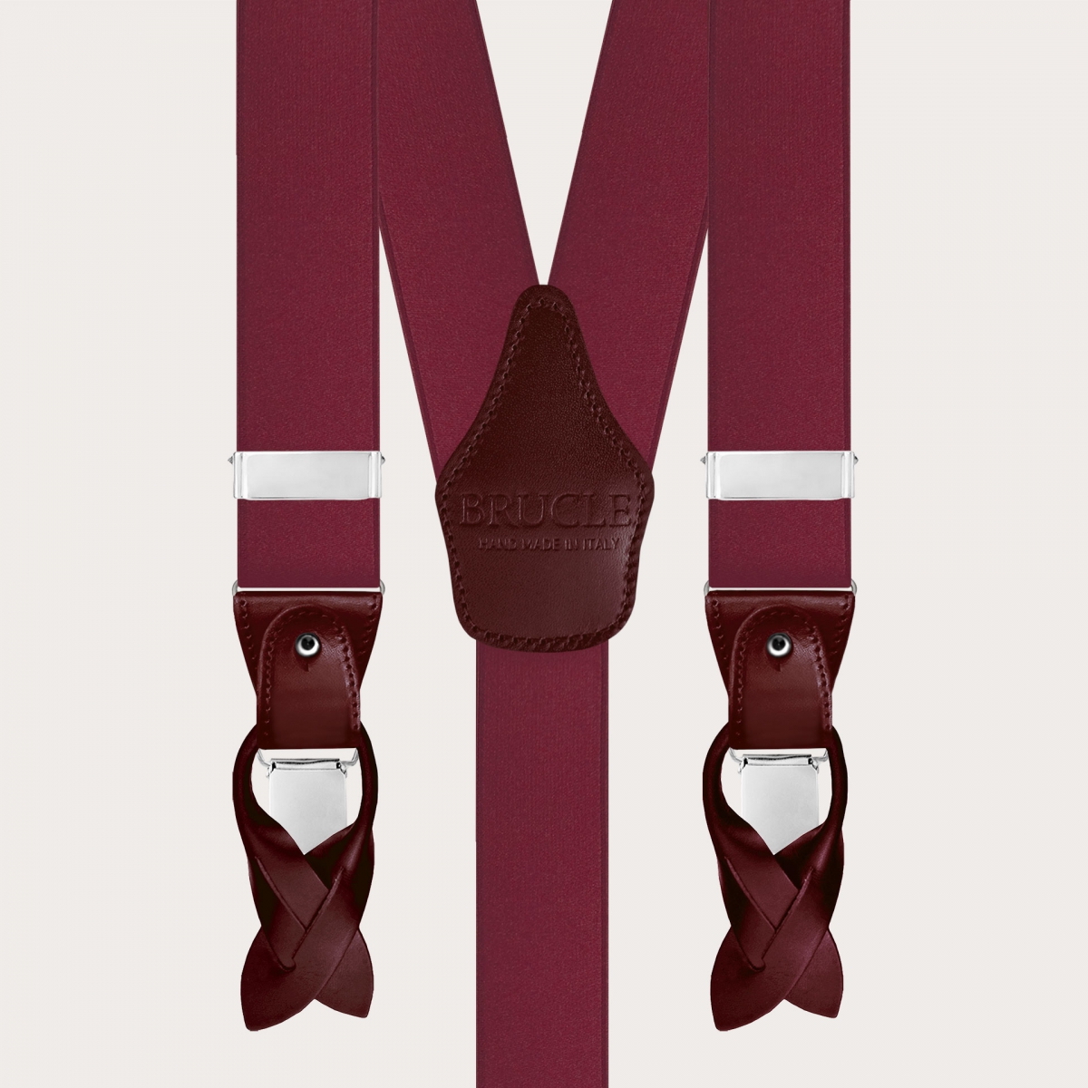 Elegante bordeaux Satin elastische Hosenträger