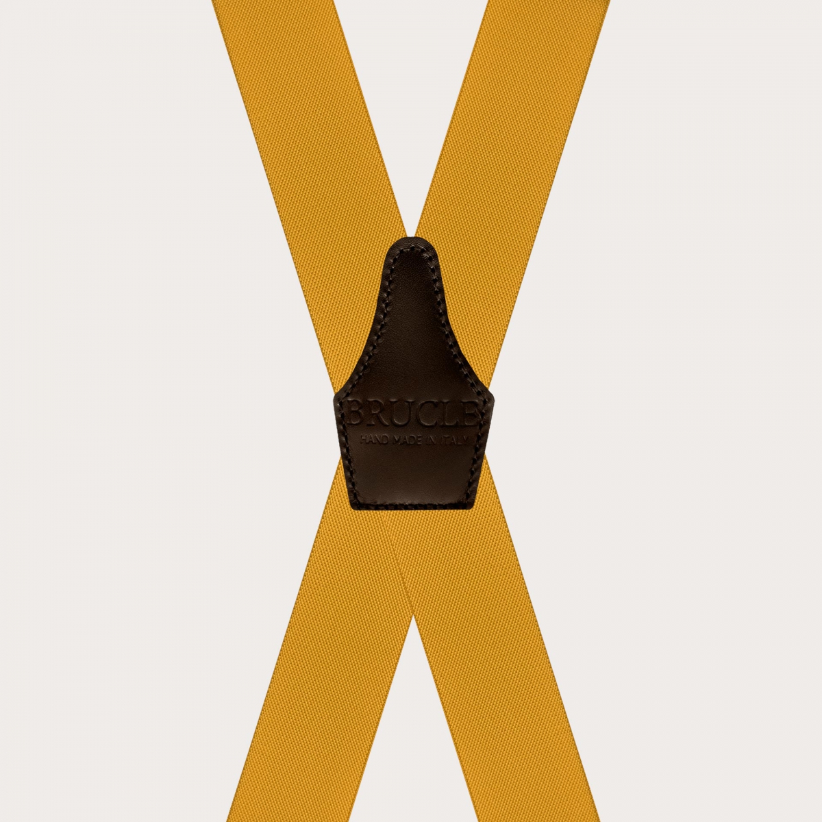 Mustard yellow X-back suspenders