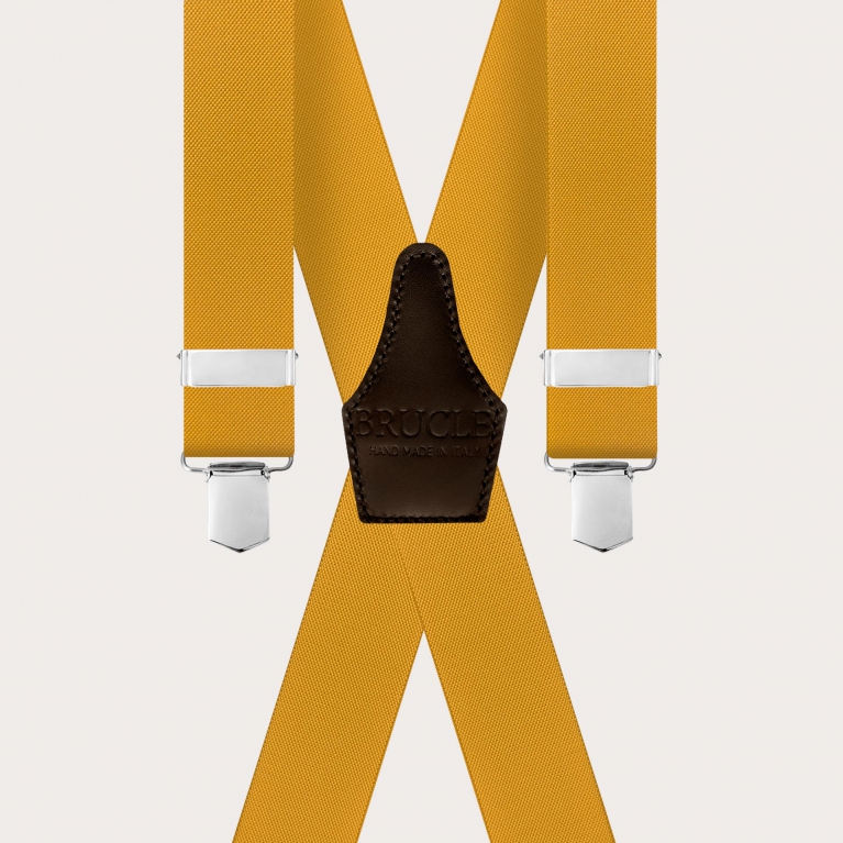 Bretelles jaune moutarde dos en X