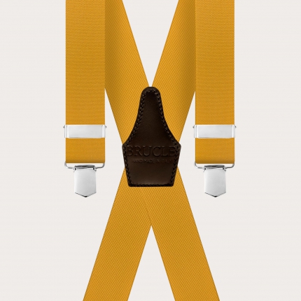 Bretelles jaune moutarde dos en X