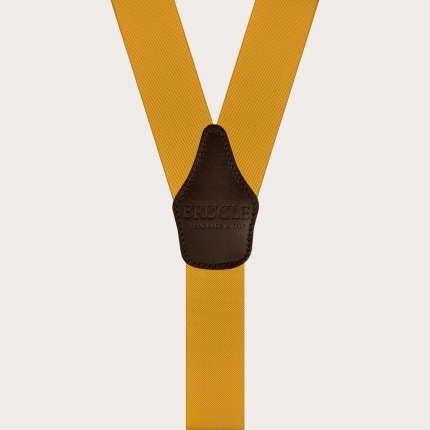 Bretelle unisex a Y giallo senape