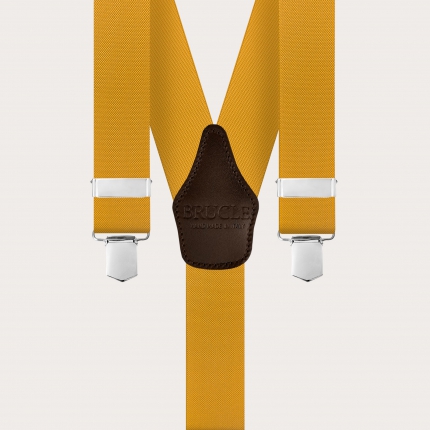 Bretelle unisex a Y giallo senape