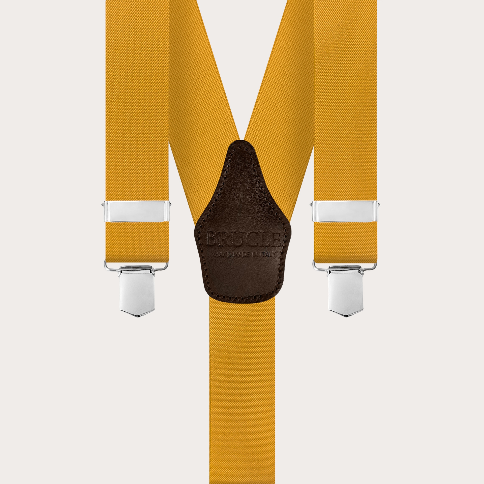 Bretelle unisex a Y giallo senape