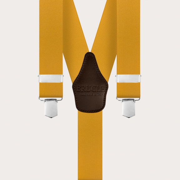 Bretelle unisex a Y giallo senape