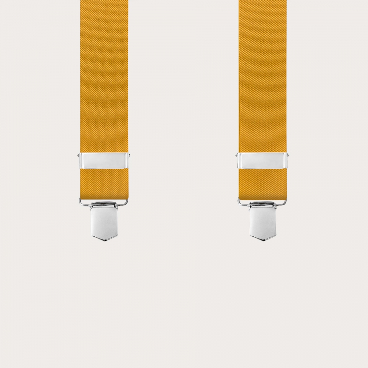 Unisex mustard yellow Y-back suspenders