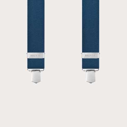 Bretelle blue avio con 4 clip