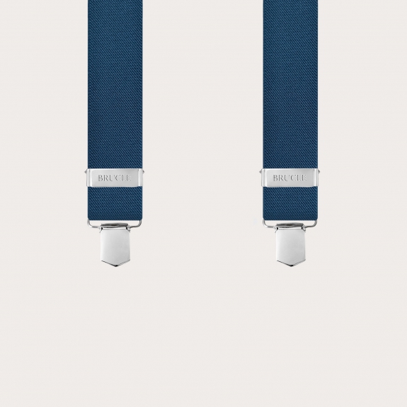 Bretelle blue avio con 4 clip