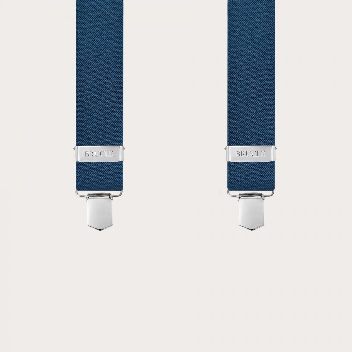 Air force blue suspenders with 4 clips