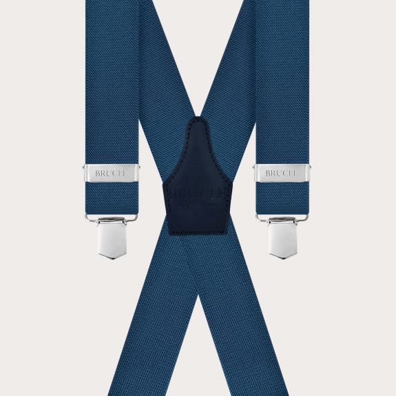 Tirantes azul aviador con 4 clips