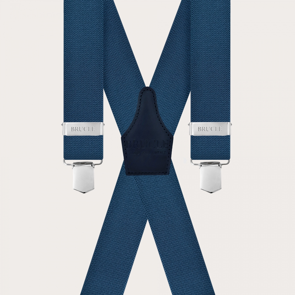 Air force blue suspenders with 4 clips