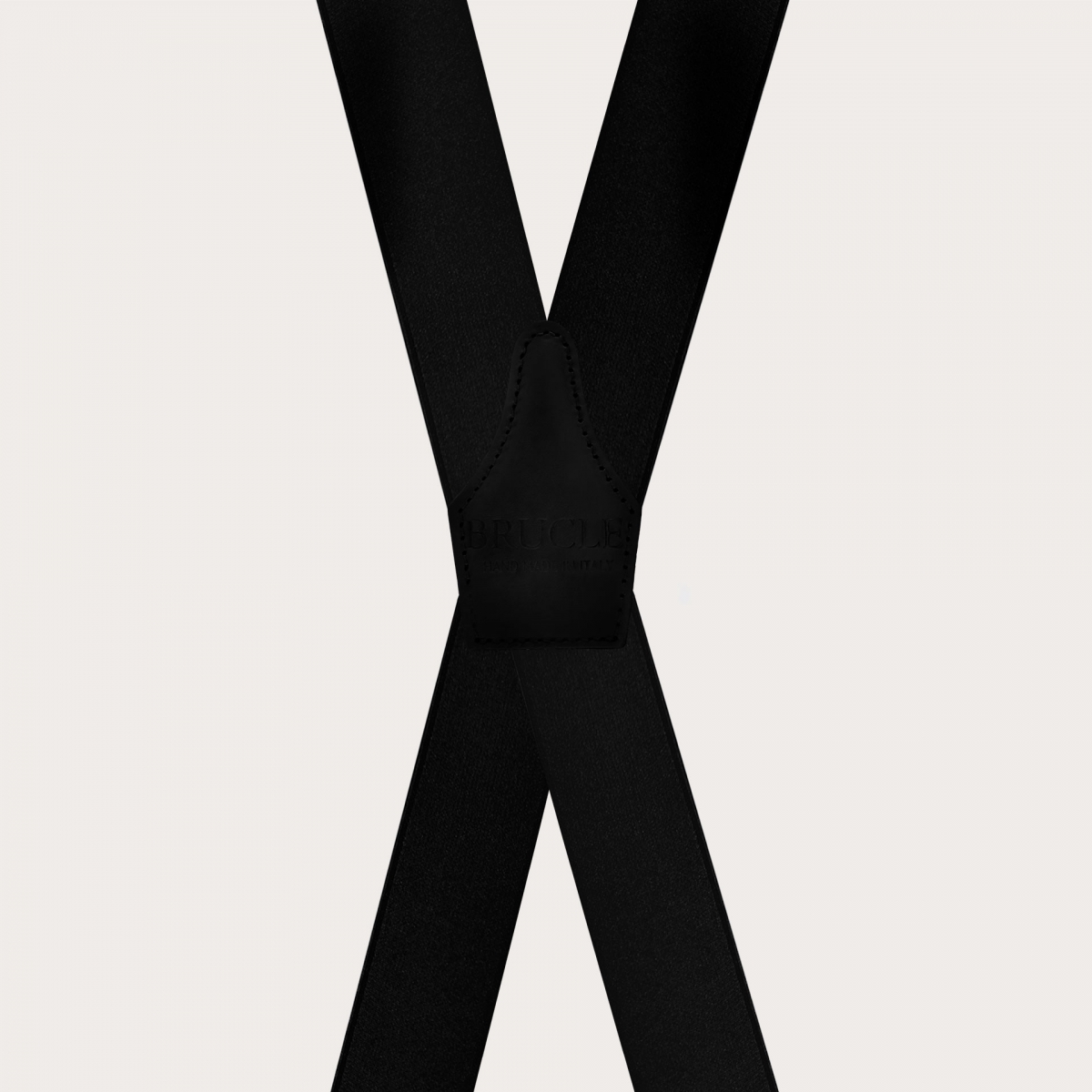 Bretelles noires en satin élastique en forme de X