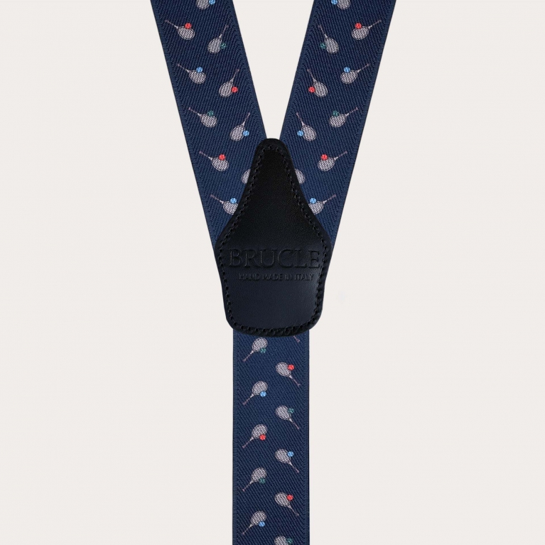 Tirantes en Y con pinzas, diseño de tenis