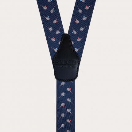 Tirantes en Y con pinzas, diseño de tenis