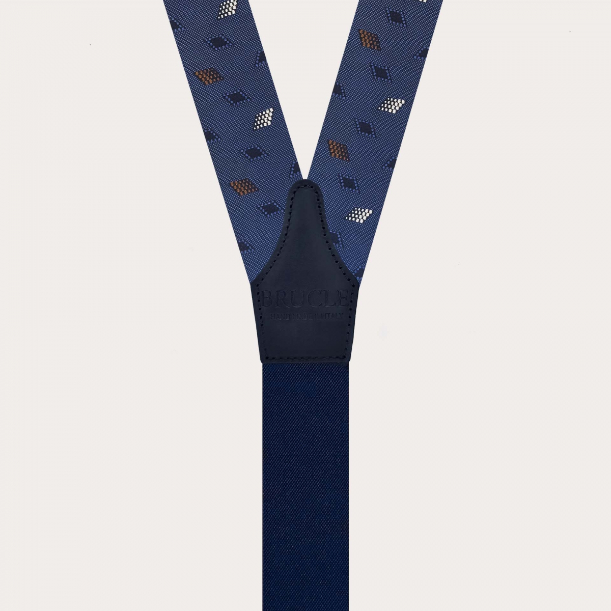 Tirantes de seda para botones con diseño de rombos