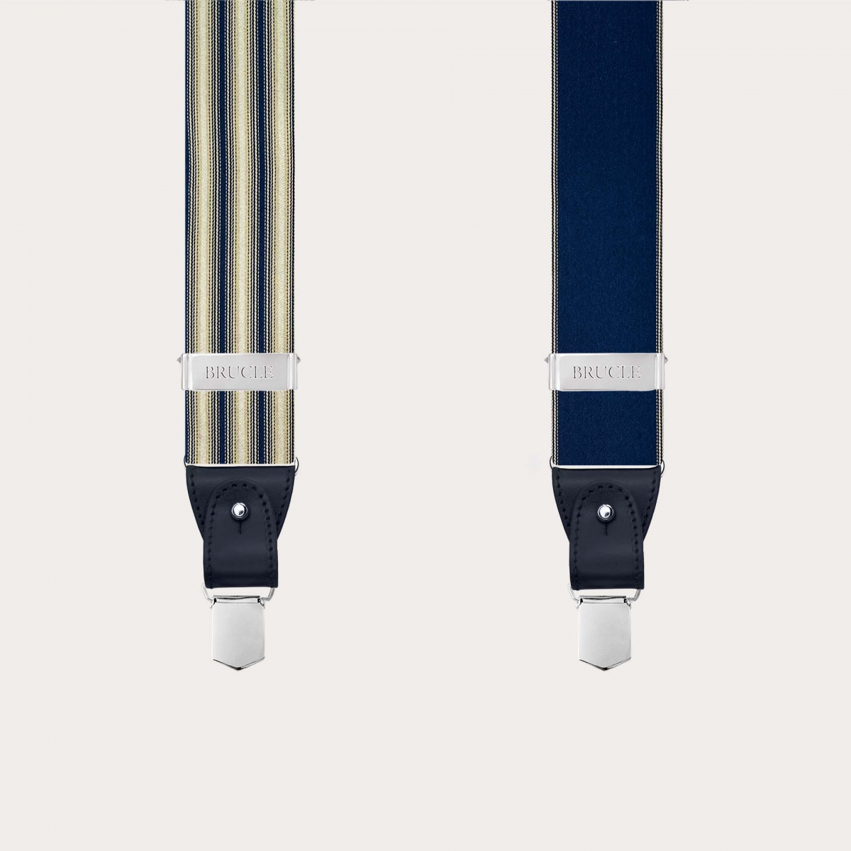 Tirantes de seda regimental azul y dorado