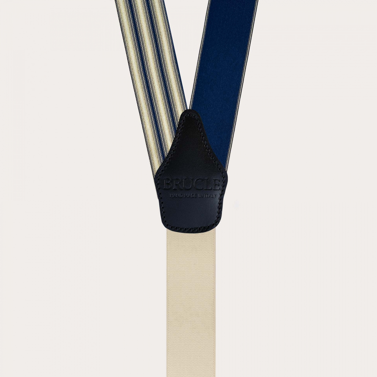 Regimentale Seidenhosenträger in Blau und Gold