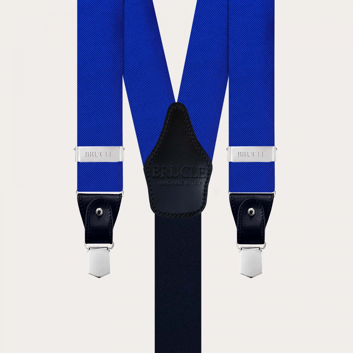 Bretelle uomo in seta blu royal