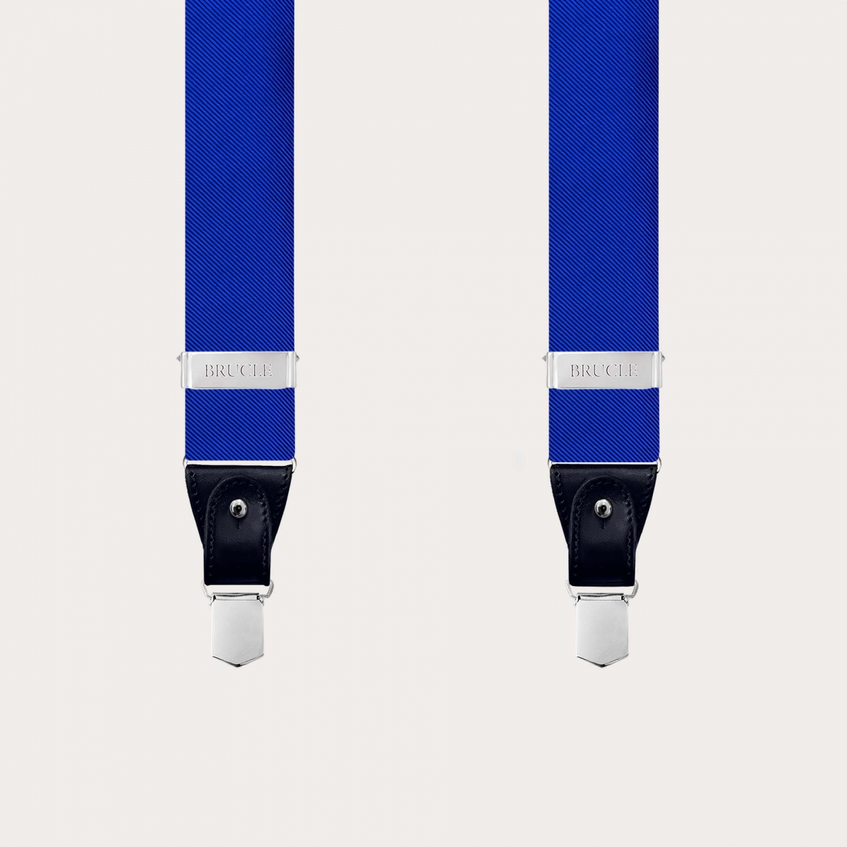 Bretelle uomo in seta blu royal