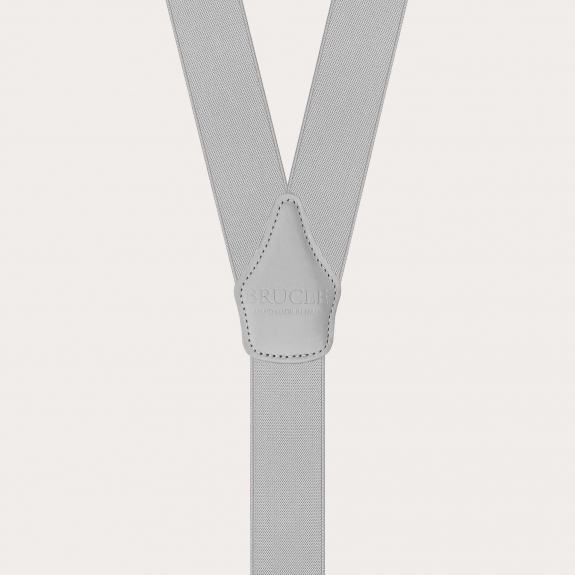 Bretelles élastiques gris clair pour boutons ou clips