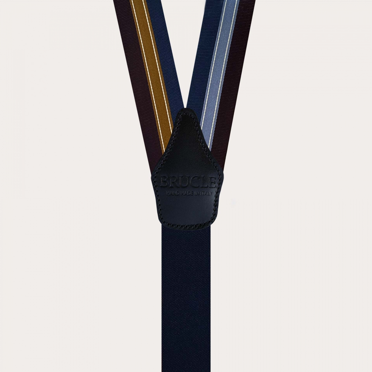 Tirantes de seda regimental azul y dorado