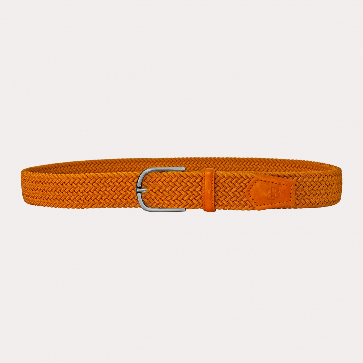 Ceinture élastique tressée orange