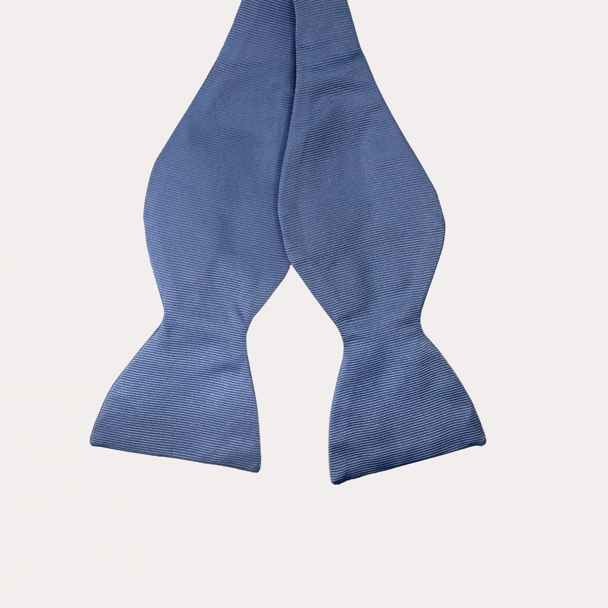 Light blue silk self-tie bow tie