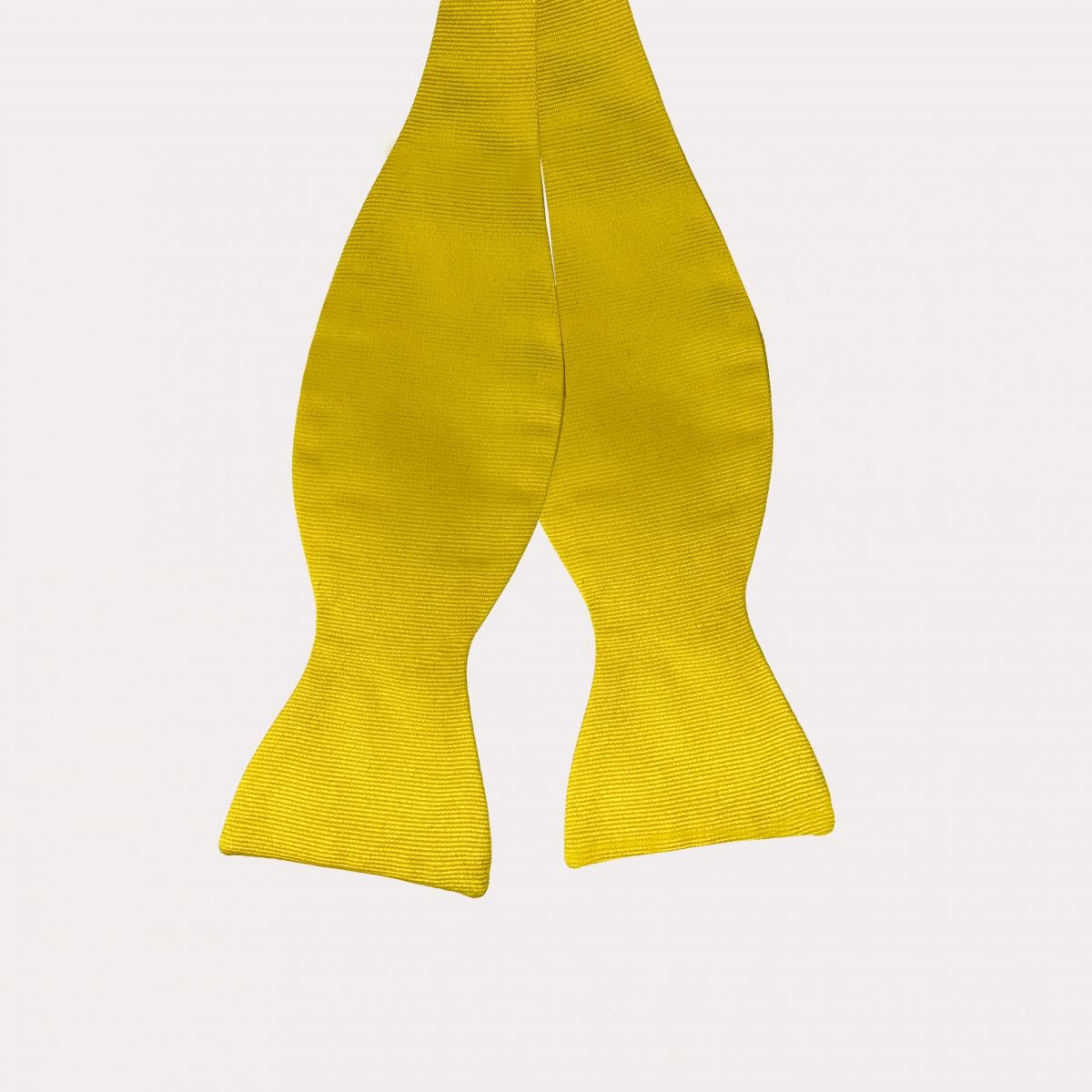 Yellow self-tie bow tie in silk