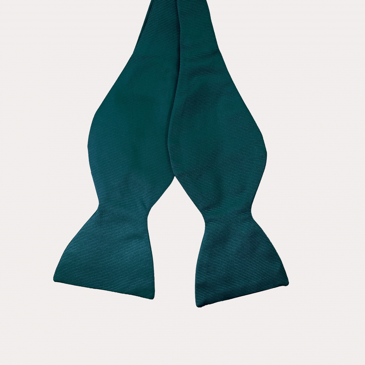Petrol green silk self-tie bow tie