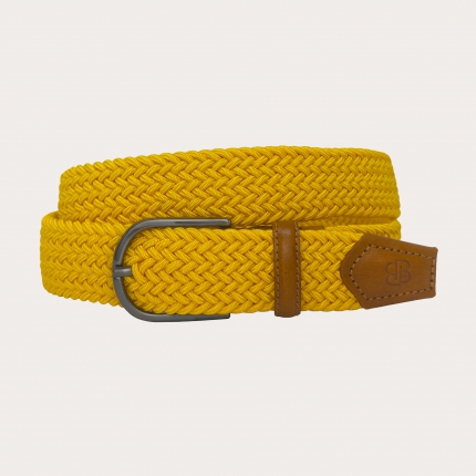 Cinturón elástico trenzado amarillo