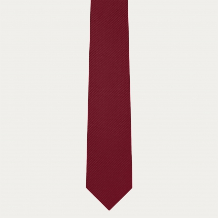 Corbata burdeos de mujer en seda