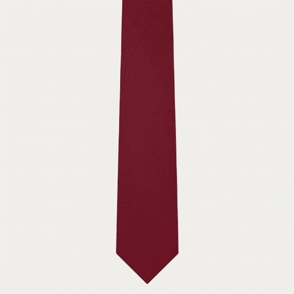 Cravate femme bordeaux en soie
