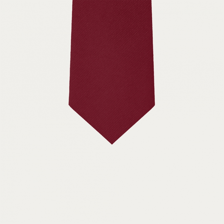 Corbata burdeos de mujer en seda