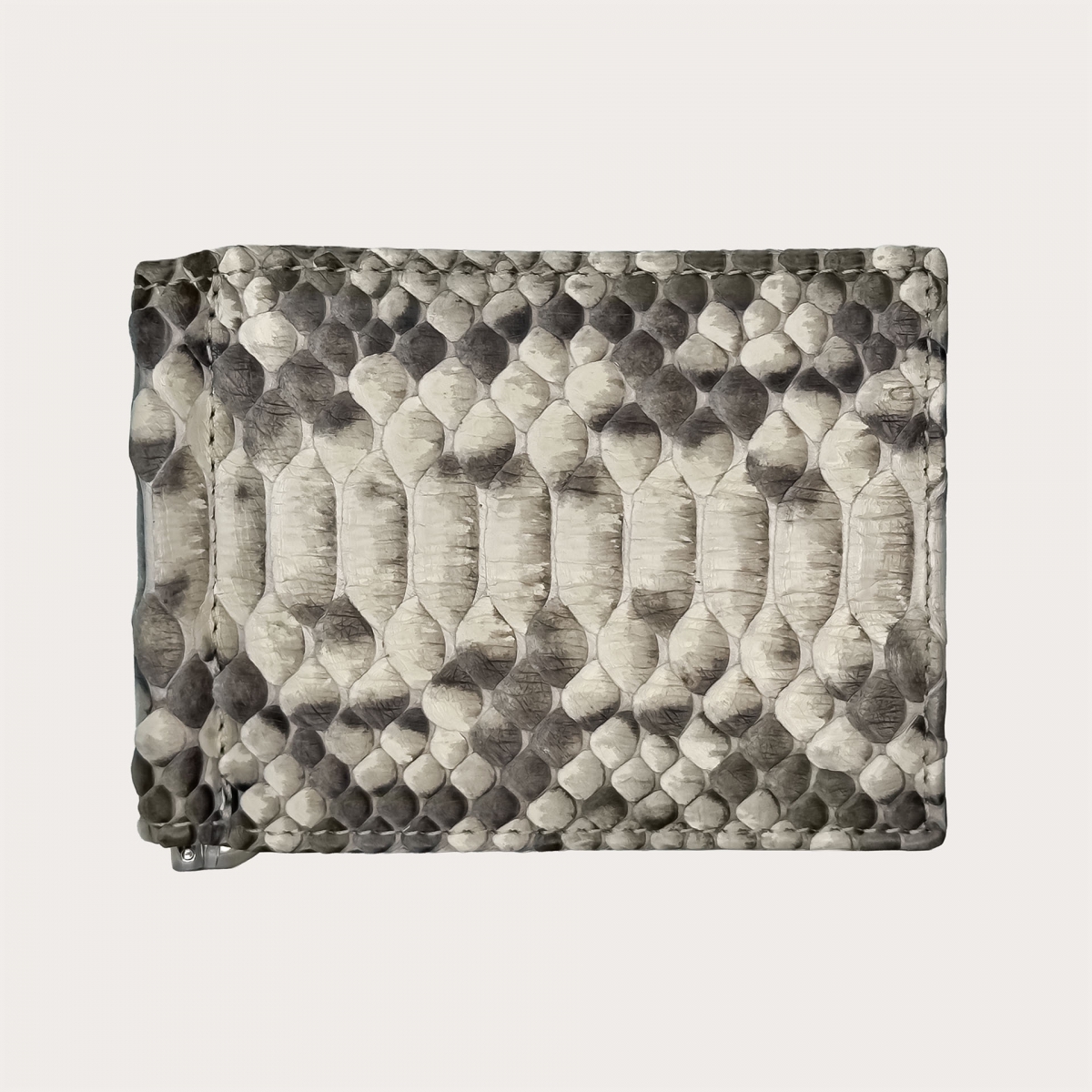 Mini portefeuille homme en python Roccia avec pince à billets