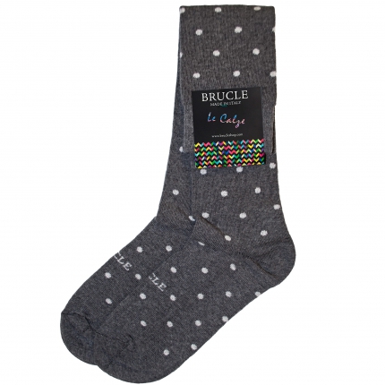 men's socks grey dot
