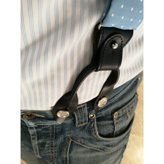 Black Clip Buttons for Suspenders, Convenience and Style